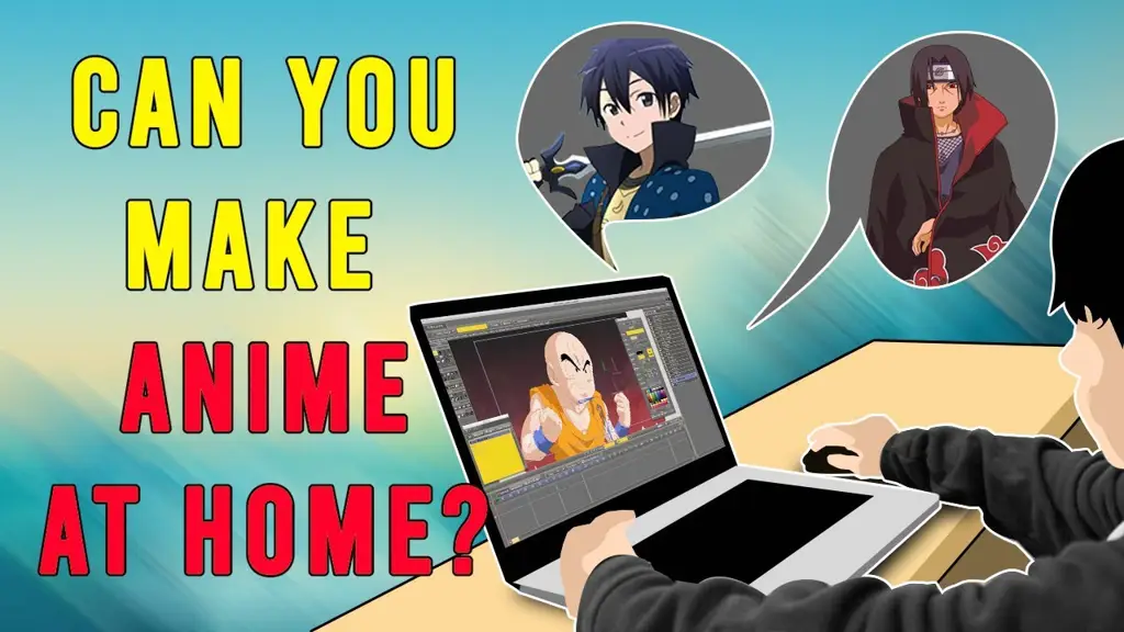 Menikmati Anime di Rumah Gambar orang menonton anime di rumah