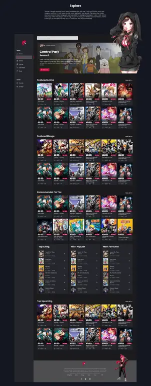 Contoh antarmuka situs streaming anime Antarmuka situs streaming anime
