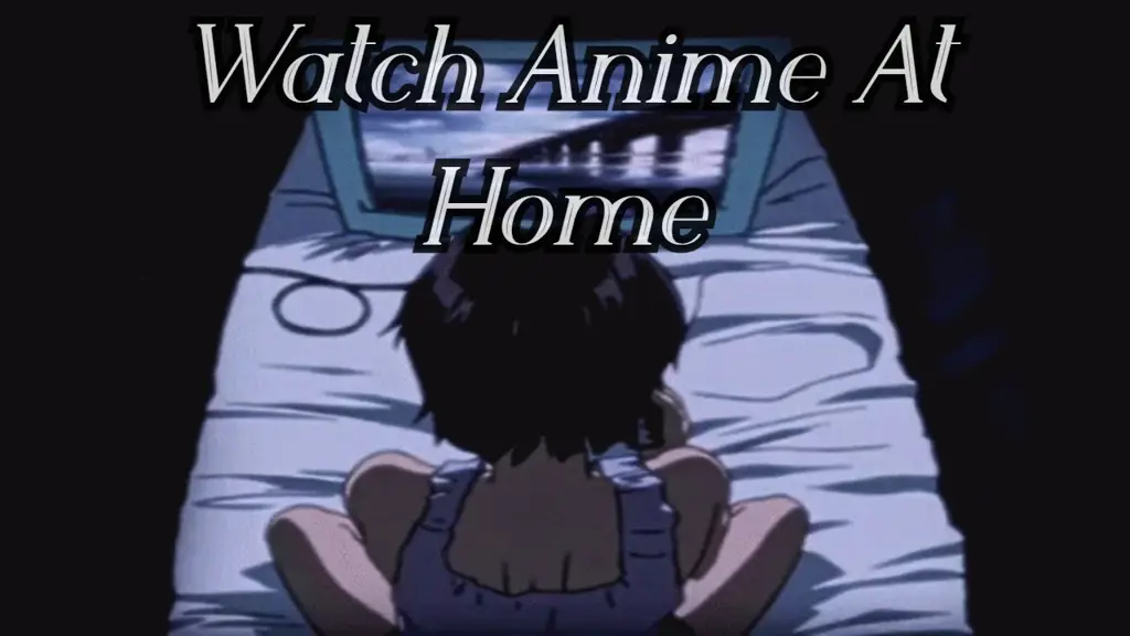 Menikmati Anime di Rumah Gambar orang menonton anime di rumah