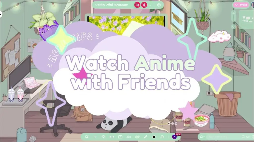 Menikmati Anime Bersama Teman Gambar teman-teman menonton anime bersama