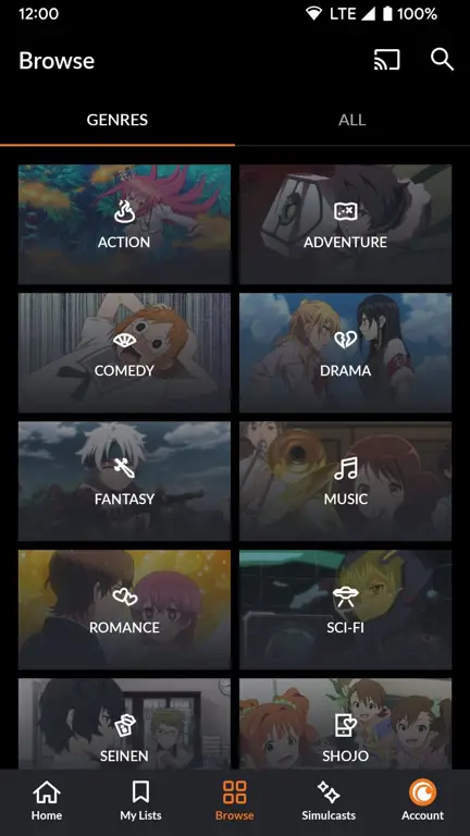 Menikmati Anime di Ponsel Seseorang sedang menonton anime di ponsel