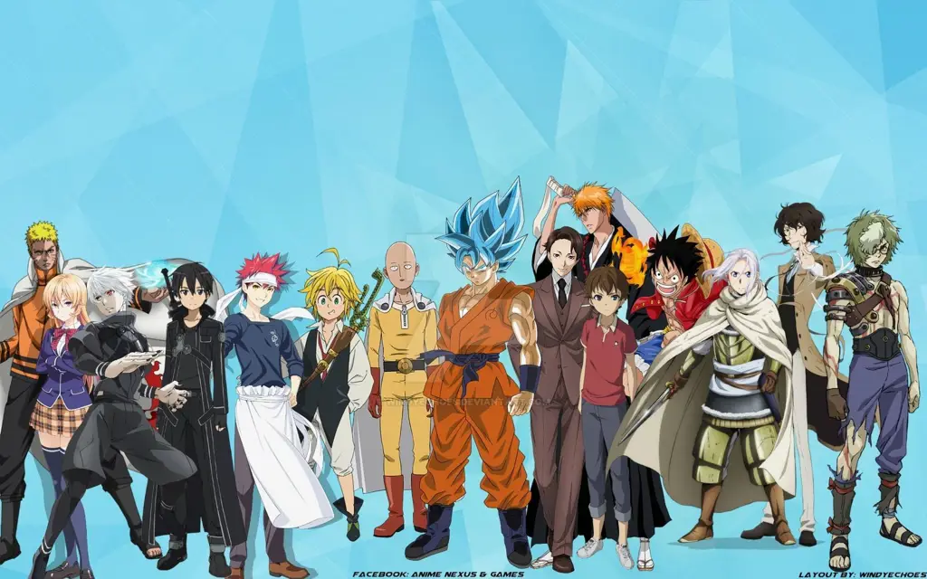 Beragam karakter anime yang menarik Gambar berbagai karakter anime