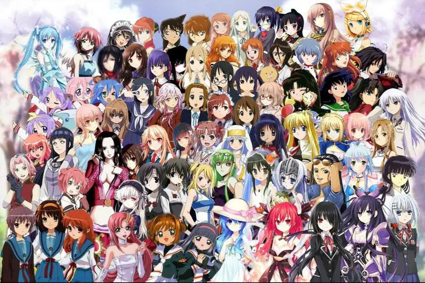 Menonton Anime Bersama Teman Berbagai karakter anime menonton anime bersama