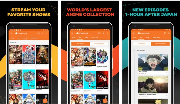 Antarmuka Aplikasi Antarmuka pengguna aplikasi nonton anime dengan subtitle Indonesia
