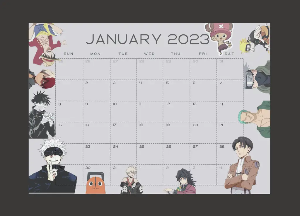 Jadwal Rilis Anime Gambar kalender jadwal rilis anime
