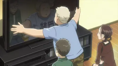 Menikmati Anime Bersama Karakter anime menonton televisi