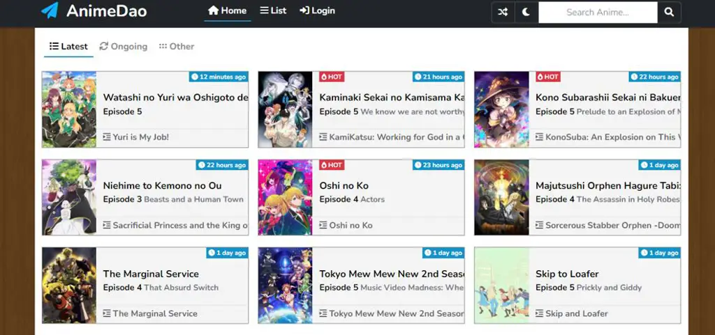Tabel perbandingan Perbandingan situs streaming anime dewasa