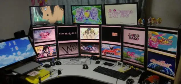 Karakter anime sedang menonton anime
