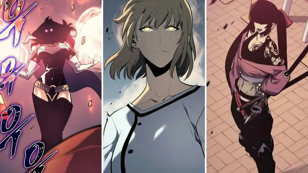 Para Karakter Solo Leveling yang Menarik Gambar yang menampilkan beberapa karakter utama dalam anime Solo Leveling