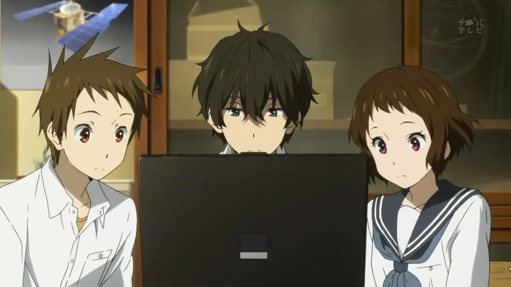 Menikmati anime di rumah Seseorang menonton anime di rumah