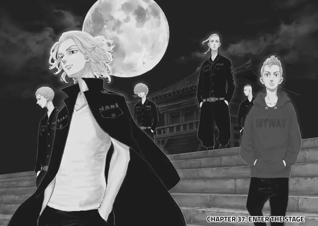 Geng Tokyo Manji dan pertarungannya Gambar Geng Tokyo Manji, geng motor dalam anime Tokyo Revengers