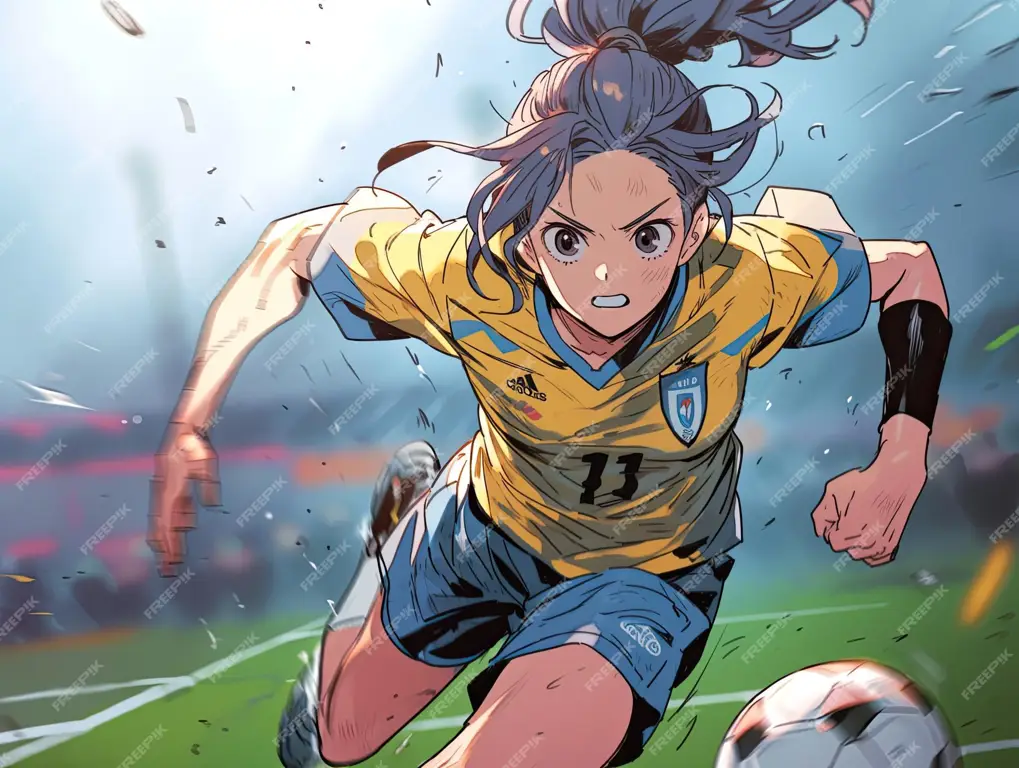 Adegan Sepak Bola Anime Ao Ashi Adegan anime yang menampilkan karakter-karakter bermain sepak bola dengan penuh semangat