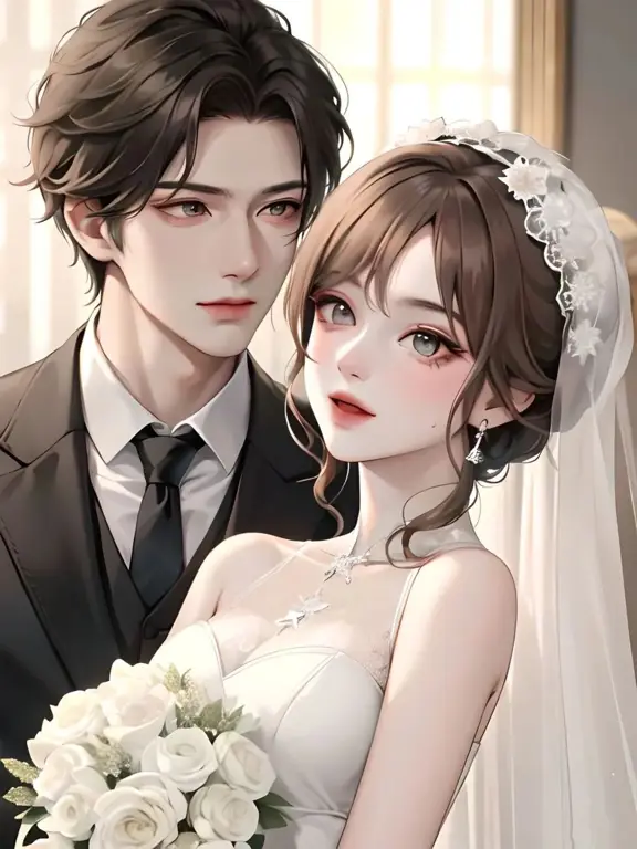 Anime Romantis yang Mengharukan Pasangan anime romantis sedang berpelukan