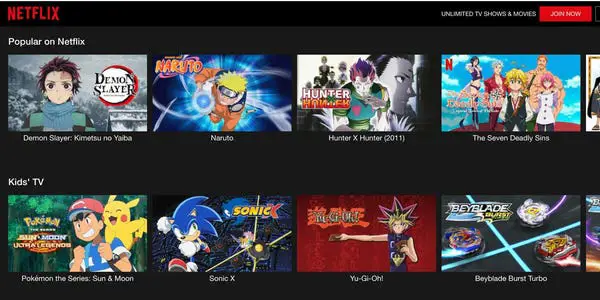 Temukan anime favoritmu dengan mudah Antarmuka layanan streaming anime