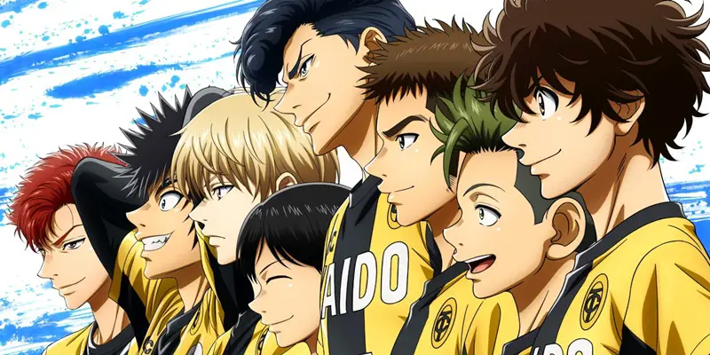 Poster resmi anime Ao Ashi Poster anime Ao Ashi yang menarik perhatian