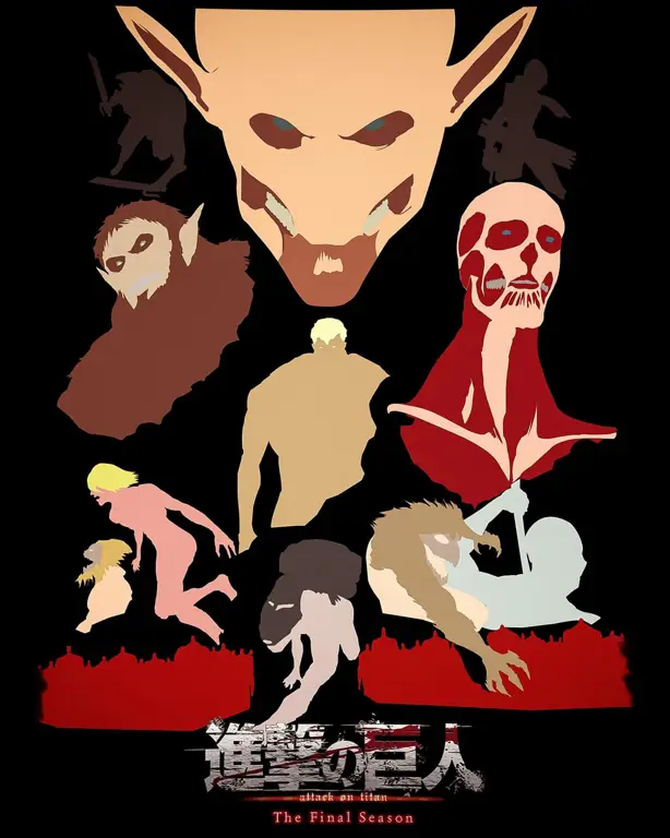 Poster Attack on Titan Season 4 Gambar visual kunci dari Attack on Titan Season 4