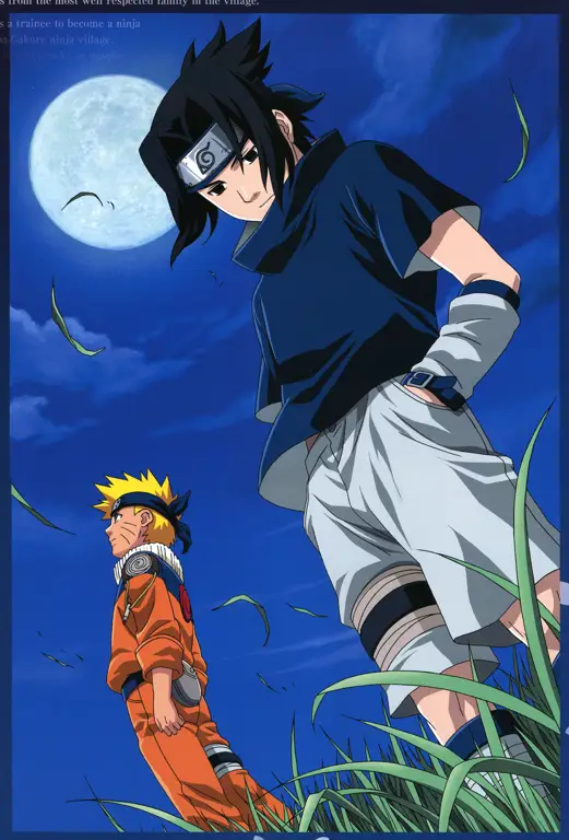 Naruto dan Sasuke, persaingan yang penuh makna Gambar Naruto dan Sasuke sedang bertarung