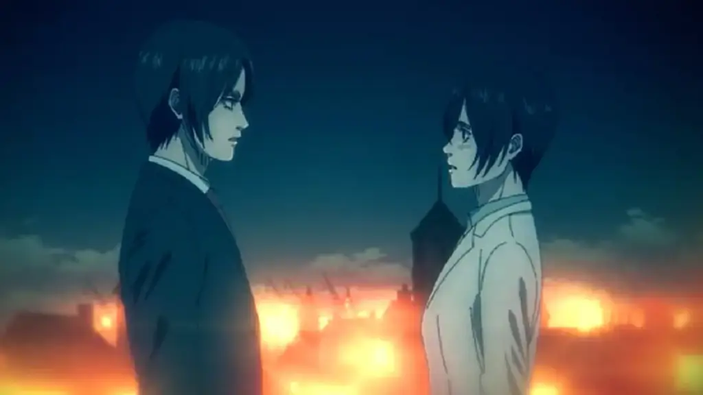 Adegan Aksi Menegangkan Gambar adegan aksi di Attack on Titan Season 4