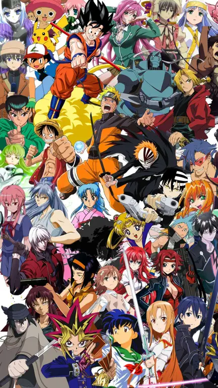 Keberagaman karakter anime dan donghua Berbagai karakter anime dengan genre yang berbeda