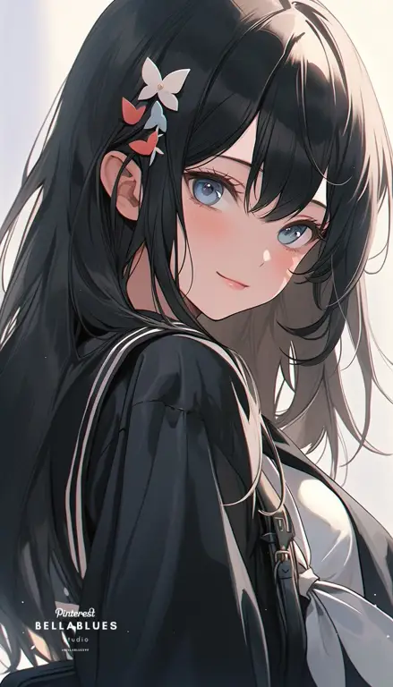 Menikmati Anime Terbaru Ilustrasi gadis anime yang menggemaskan