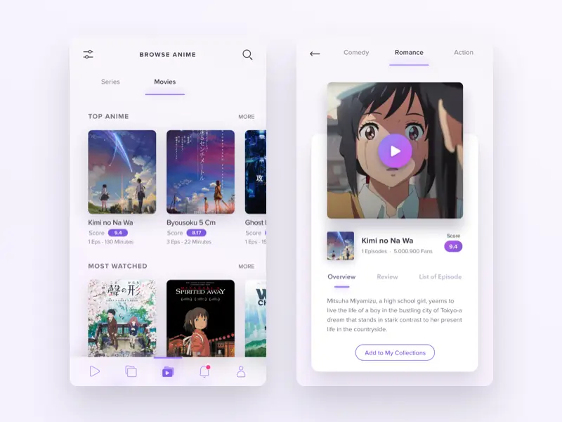 Menonton anime di smartphone Smartphone dengan aplikasi streaming anime