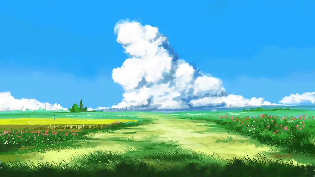 Pemandangan indah di dunia isekai dalam anime Shijou Saikyou no Daimaou