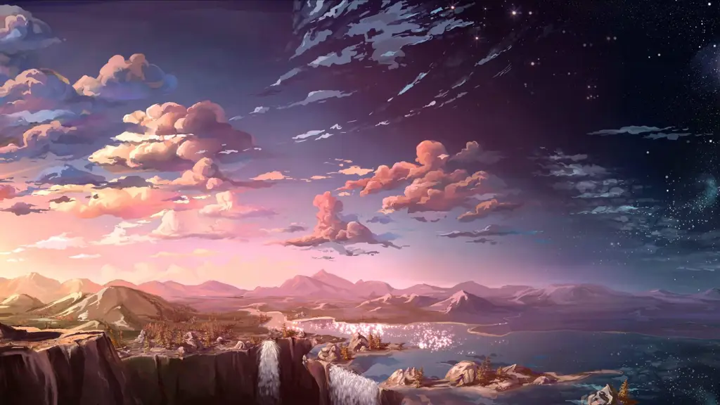 Dunia Anime yang Menawan Pemandangan anime yang indah