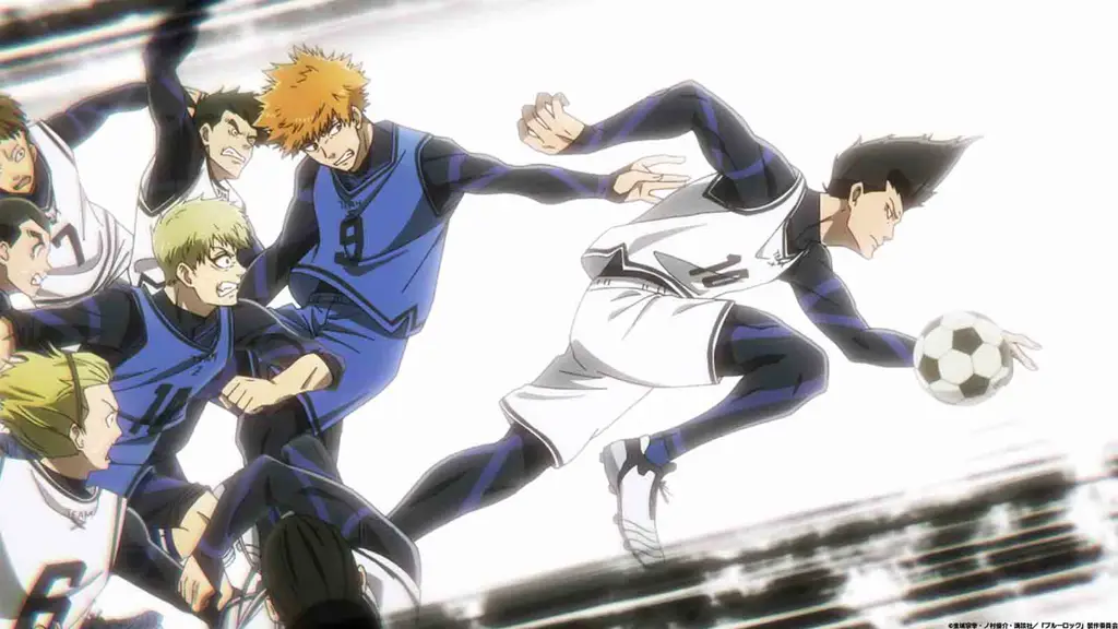 Laga-laga seru di lapangan Blue Lock Lapangan sepak bola dalam anime Blue Lock