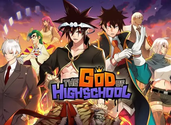 Visual anime yang memukau Gambar cuplikan anime The God of High School