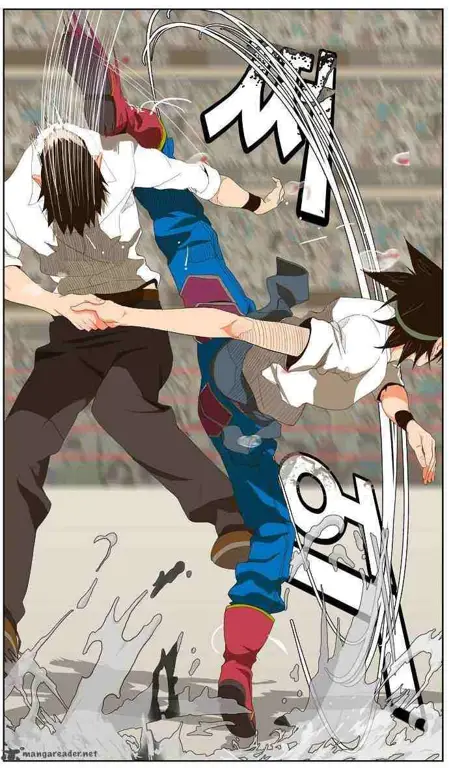 Adegan pertarungan yang spektakuler dan penuh aksi Adegan pertarungan seru dalam anime The God of High School