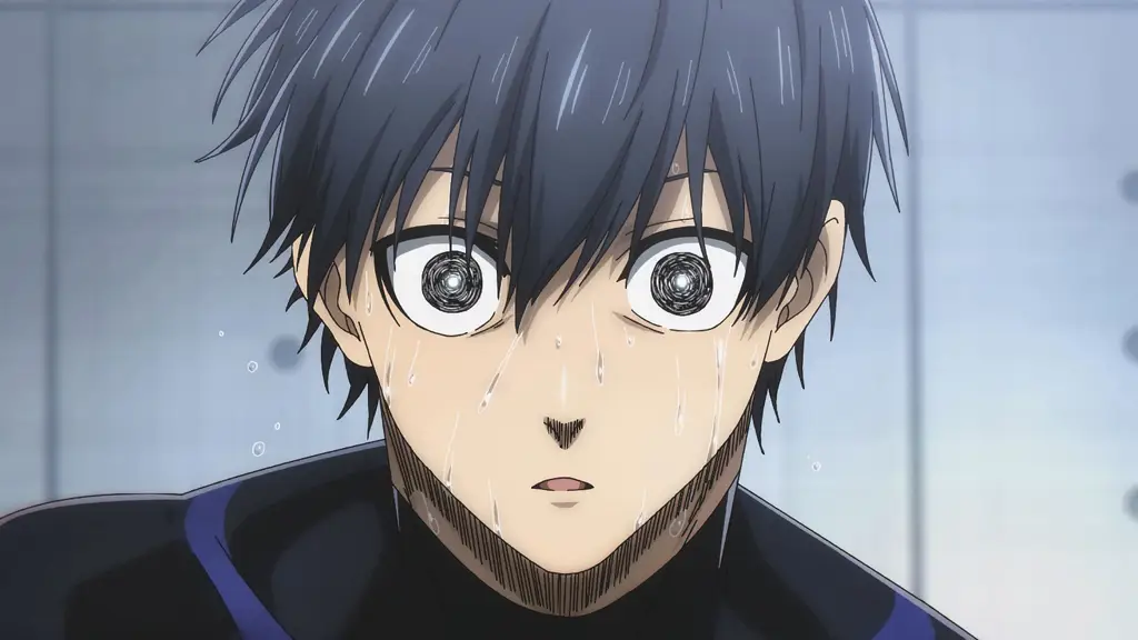Adegan menegangkan dari pelatihan Blue Lock Gambar adegan menarik dari anime Blue Lock