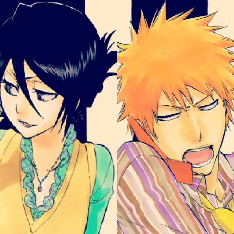 Ichigo dan Rukia, persahabatan yang kuat Gambar Ichigo Kurosaki dan Rukia Kuchiki bersama