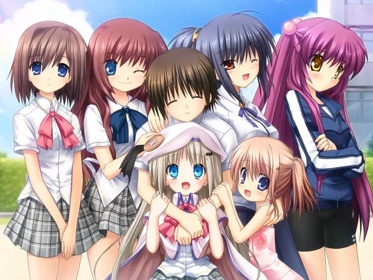 Diskusi Anime yang Menyenangkan Gambar sekelompok teman yang sedang berdiskusi tentang anime