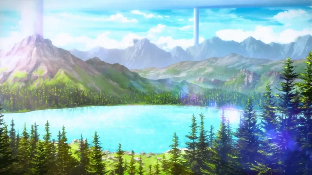Keindahan Dunia Baru Pemandangan dunia isekai yang indah dan fantastis