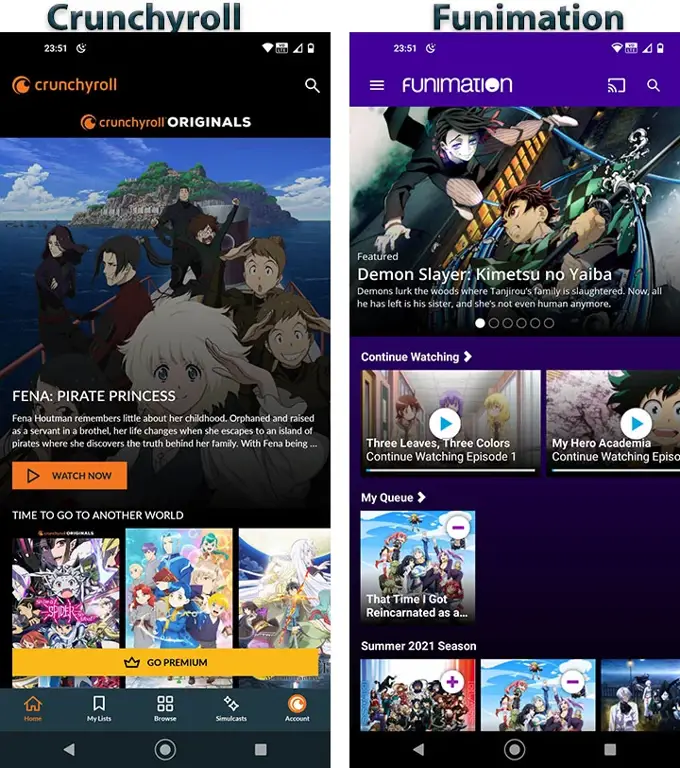 Temukan Aplikasi dengan Antarmuka Terbaik Perbandingan antarmuka aplikasi anime terbaik