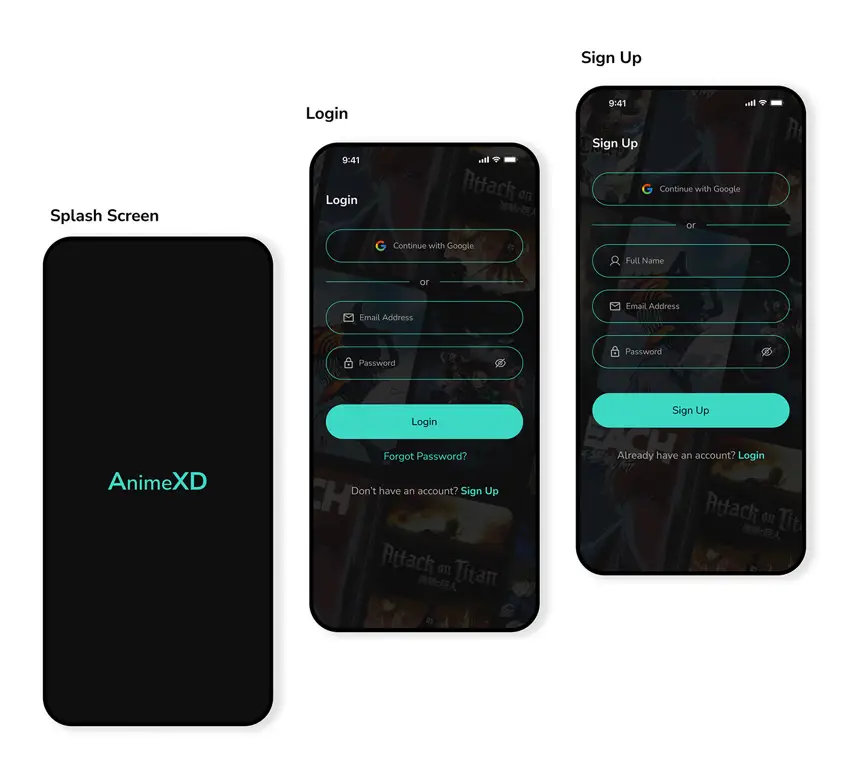 Contoh antarmuka aplikasi streaming anime yang mudah digunakan Antarmuka aplikasi streaming anime