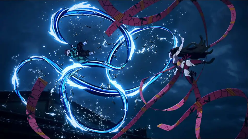 Kualitas animasi Kimetsu no Yaiba di Netflix Adegan anime Kimetsu no Yaiba yang menarik