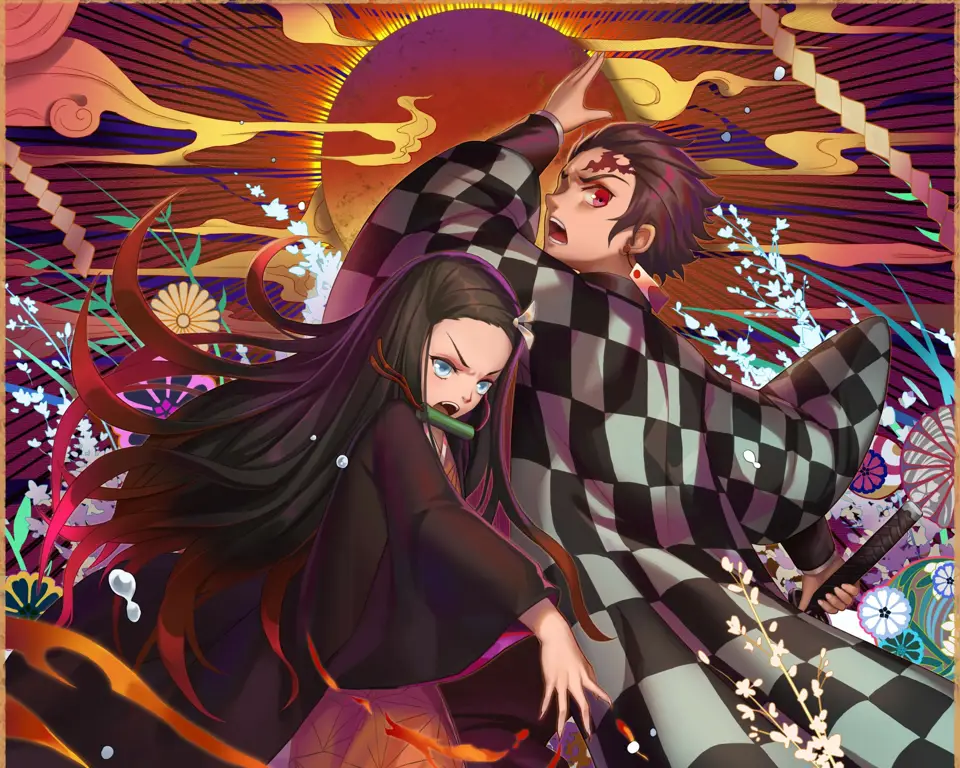 Tanjiro dan Nezuko: Ikatan Persaudaraan yang Kuat Gambar Tanjiro dan Nezuko