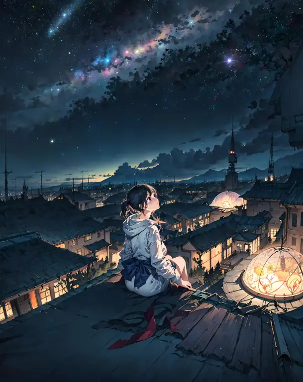 Suasana Menonton Anime Menonton anime di malam hari