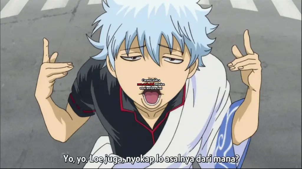 Salah satu adegan kocak khas Gintama Gambar adegan lucu dari anime Gintama