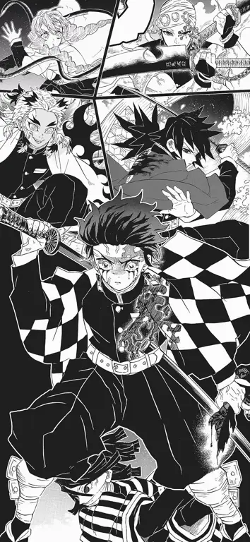 Detail Panel Manga Demon Slayer Panel manga Demon Slayer yang detail