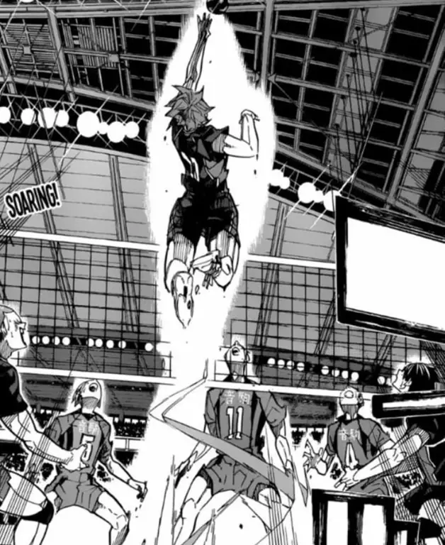 Momen-momen pertandingan voli Haikyuu!! yang seru dan penuh persaingan Gambar pertandingan voli Haikyuu!! yang menegangkan