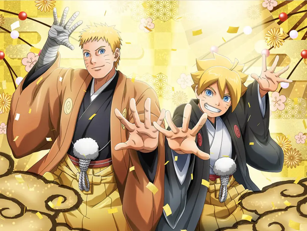 Boruto dan Naruto Gambar Boruto dan Naruto bersama