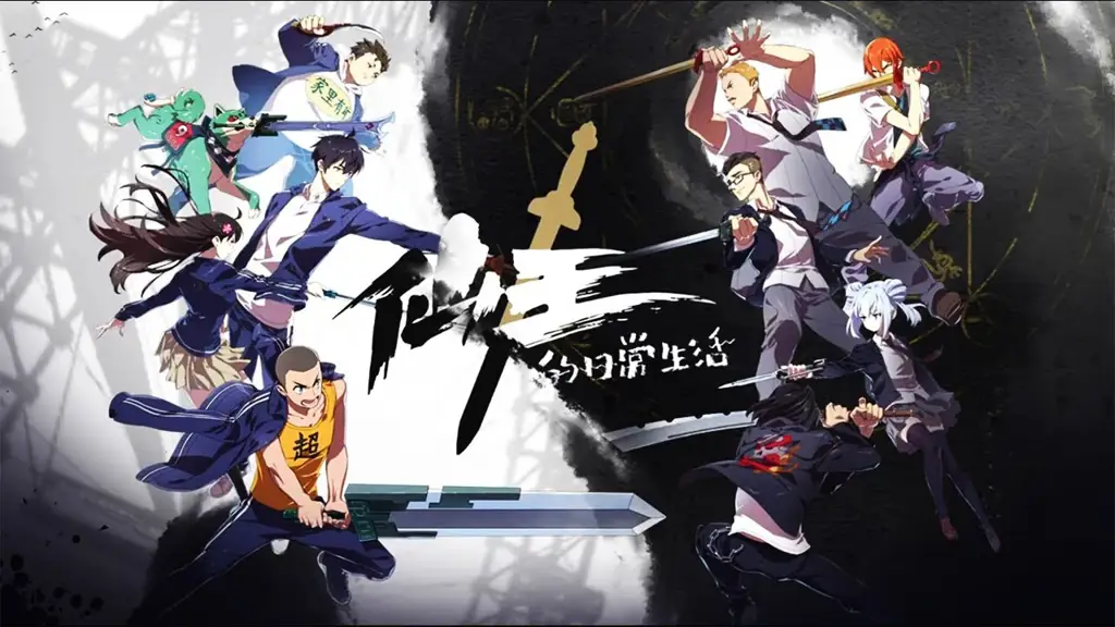 Raja Abadi yang Menyamar sebagai Siswa SMA Potret Wang Ling, karakter utama dalam anime The Daily Life of the Immortal King