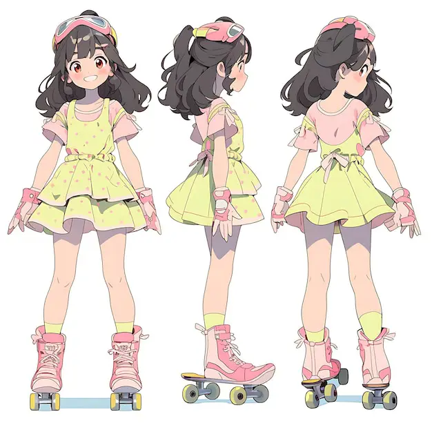 Ilustrasi beragam karakter anime Berbagai karakter anime dari berbagai genre