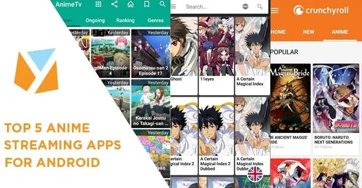Gambar aplikasi streaming anime di smartphone