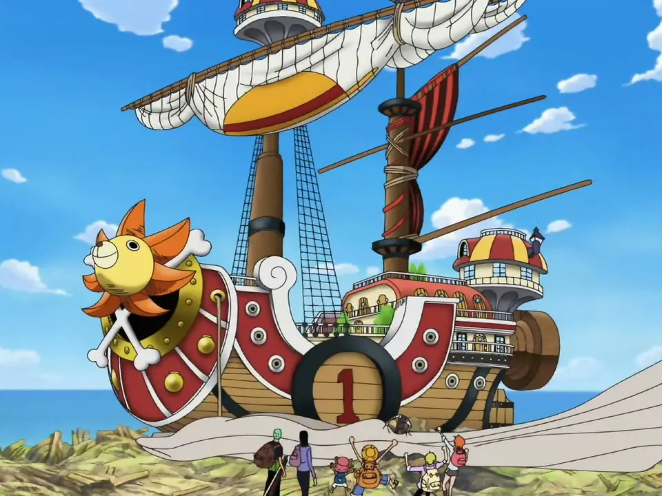 Kapal andalan Luffy dan kru Gambar kapal Thousand Sunny