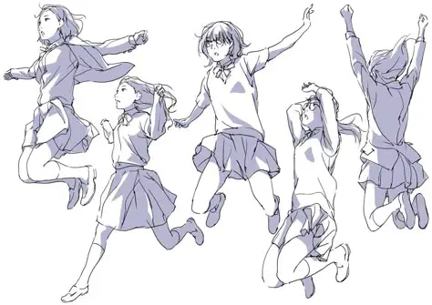 Karakter-karakter anime dengan desain yang unik dan menarik Karakter anime dalam pose aksi yang dinamis