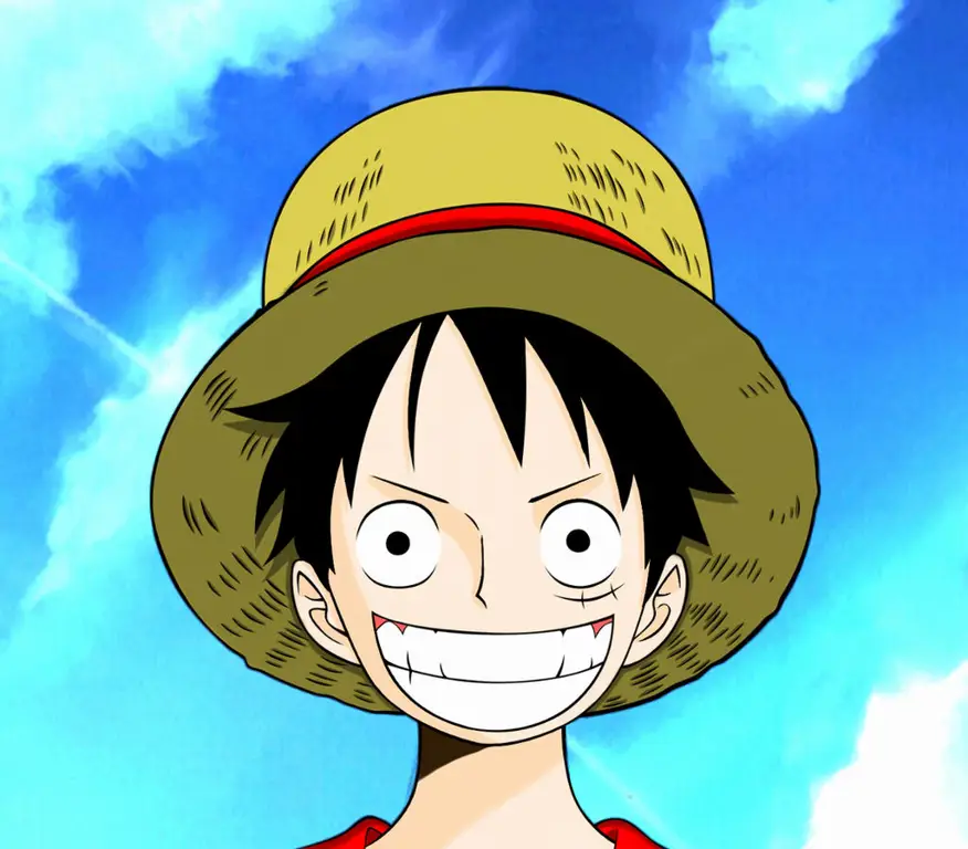 Luffy dan Senyumnya yang Menular Gambar Luffy tersenyum