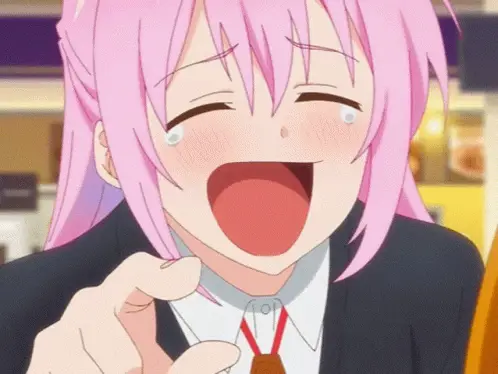 Anime Komedi Terbaru Gadis anime lucu sedang tertawa